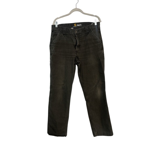 Carhartt Pants Mens 34x32 Relaxed Fit Carpenter Cotton Canvas Work Jean (923) - Picture 1 of 6